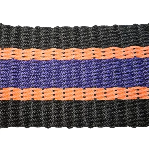 Lobster Rope Doormats of Florida 2 Black 2 Orange 1 Purple stripes