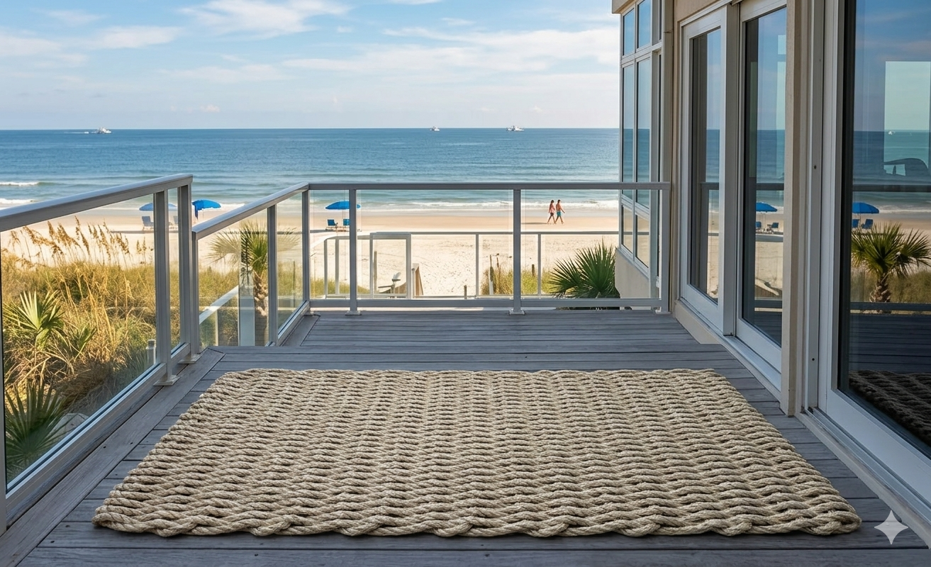 Lobster Rope Doormats of Florida in Dark Tan