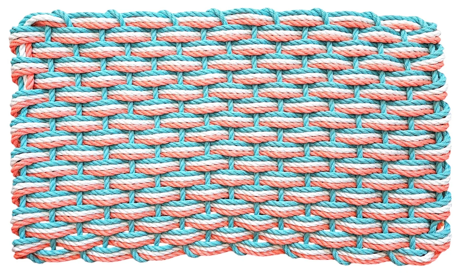 Lobster Rope Doormats of Florida in Teal-Seafoam-Orange