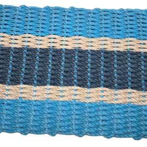 Lobster Rope Doormats of Florida in 2 Light Blue-2 Light Tan-1 Navy