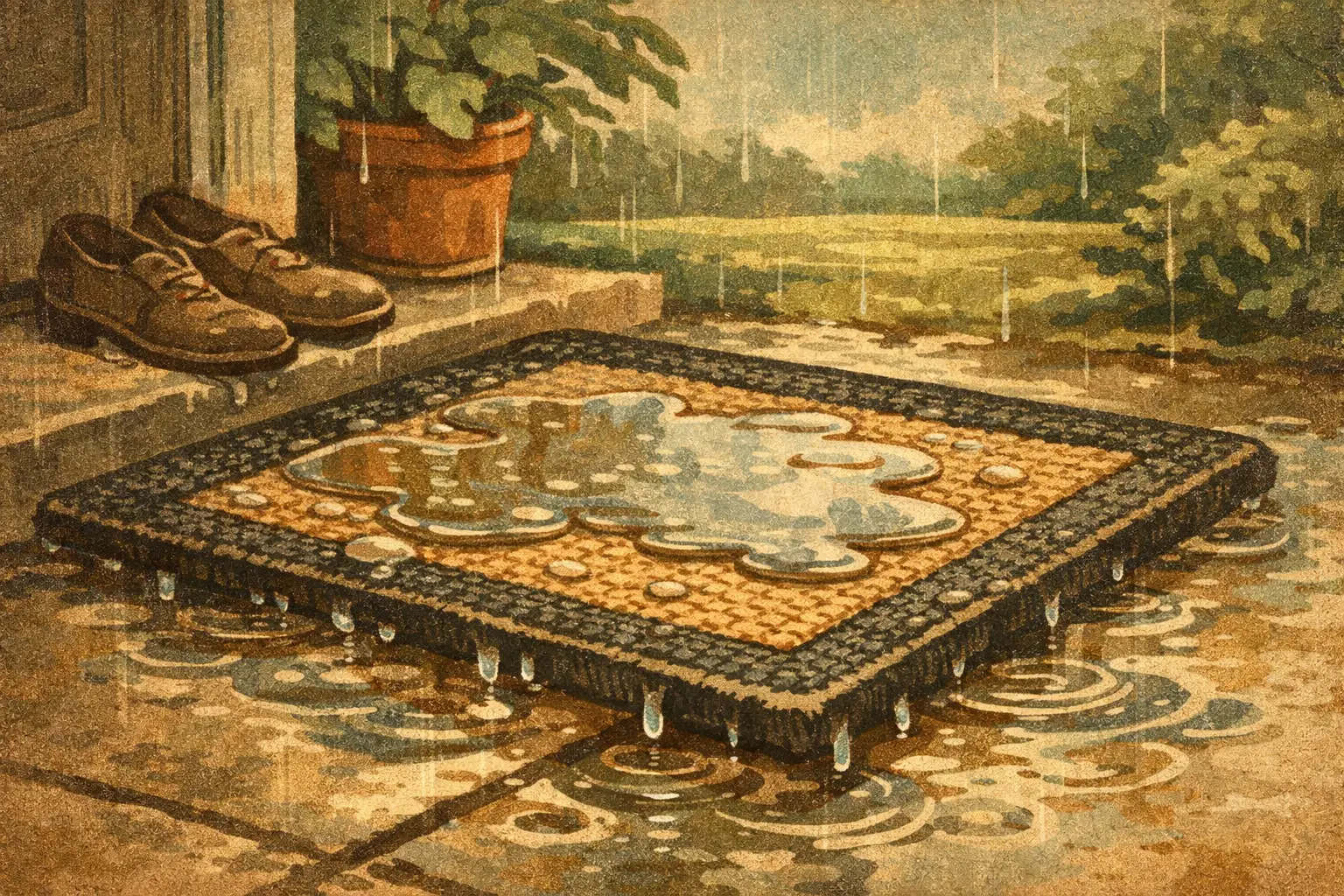 Do Outdoor Mats Hold Water?