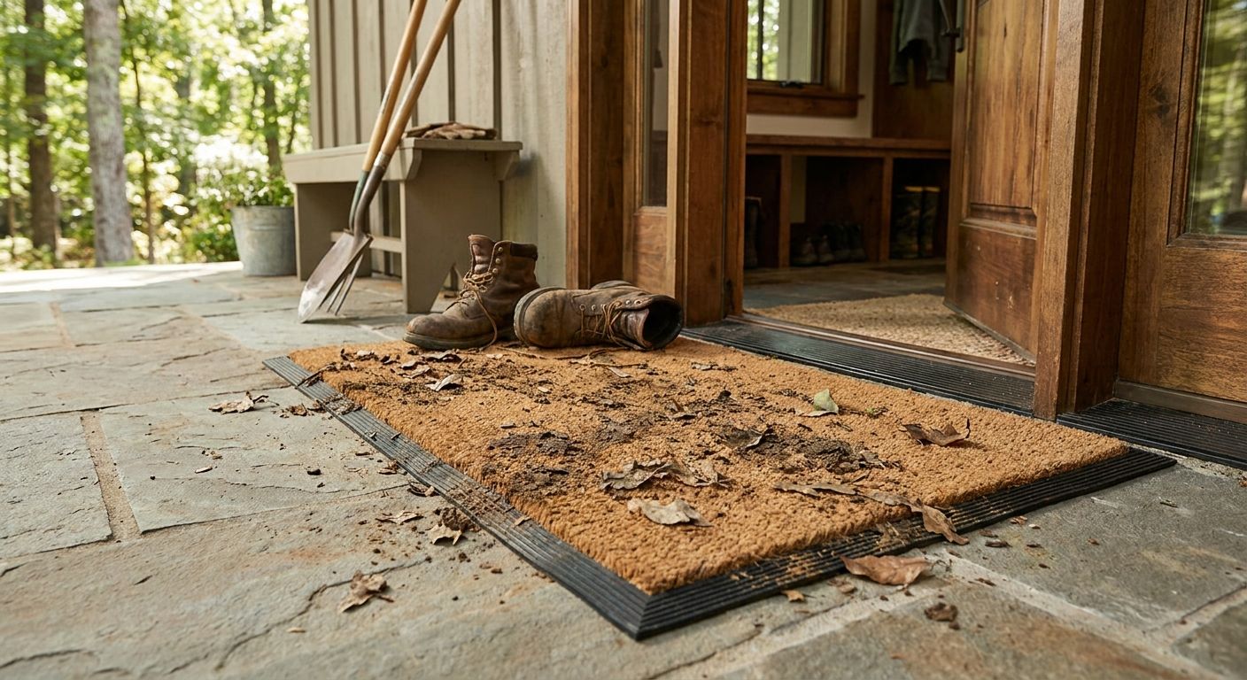 Durable outdoor doormats for mudrooms