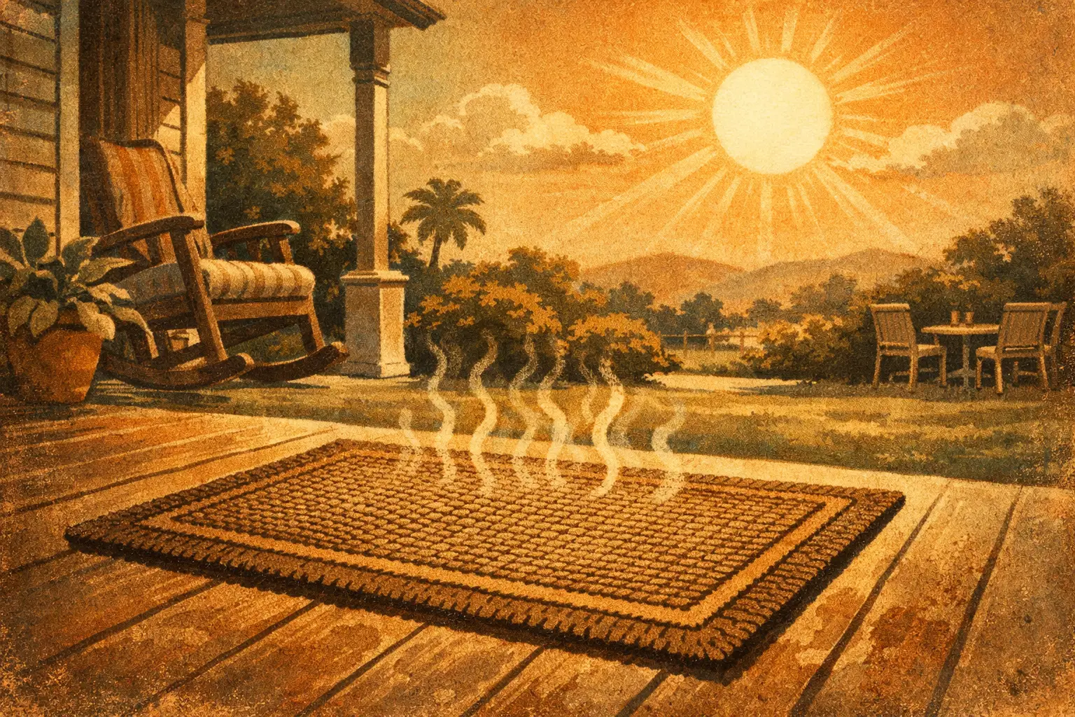 How a Sun Resistant Porch Mat Handles Heat