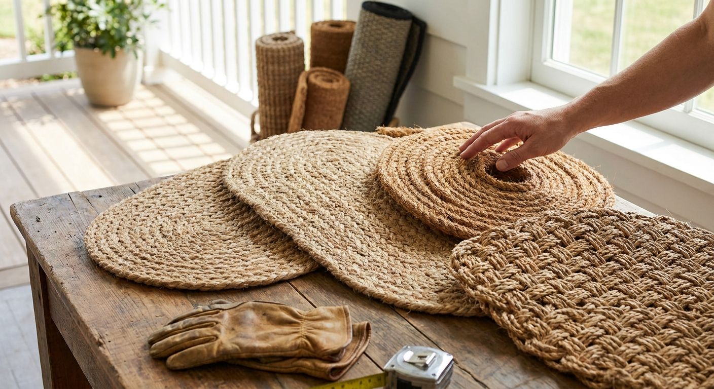 How to choose the right rope weave for a doormat