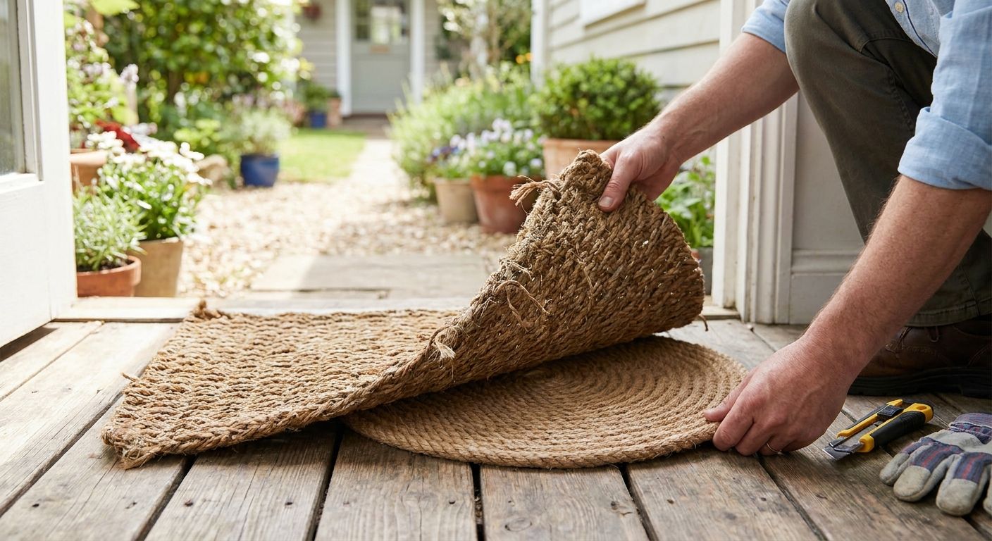 How to replace a worn rope doormat