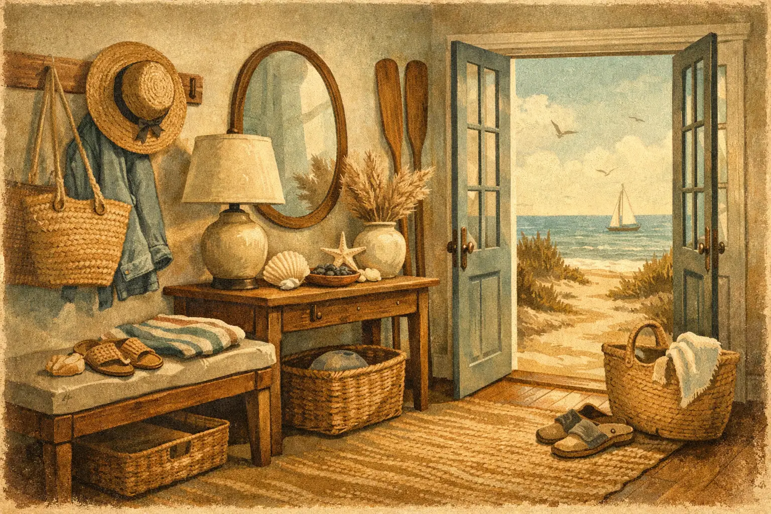How to Style a Coastal Entryway for Daily Use