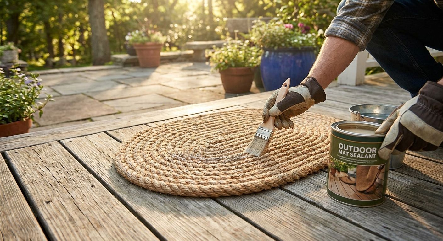 How to weatherproof an outdoor rope mat
