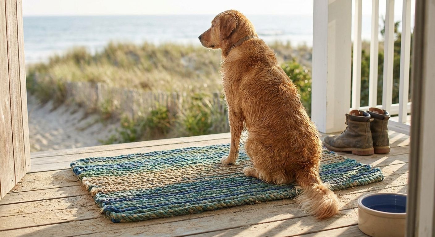 Lobster rope doormats for dog owners near the beach