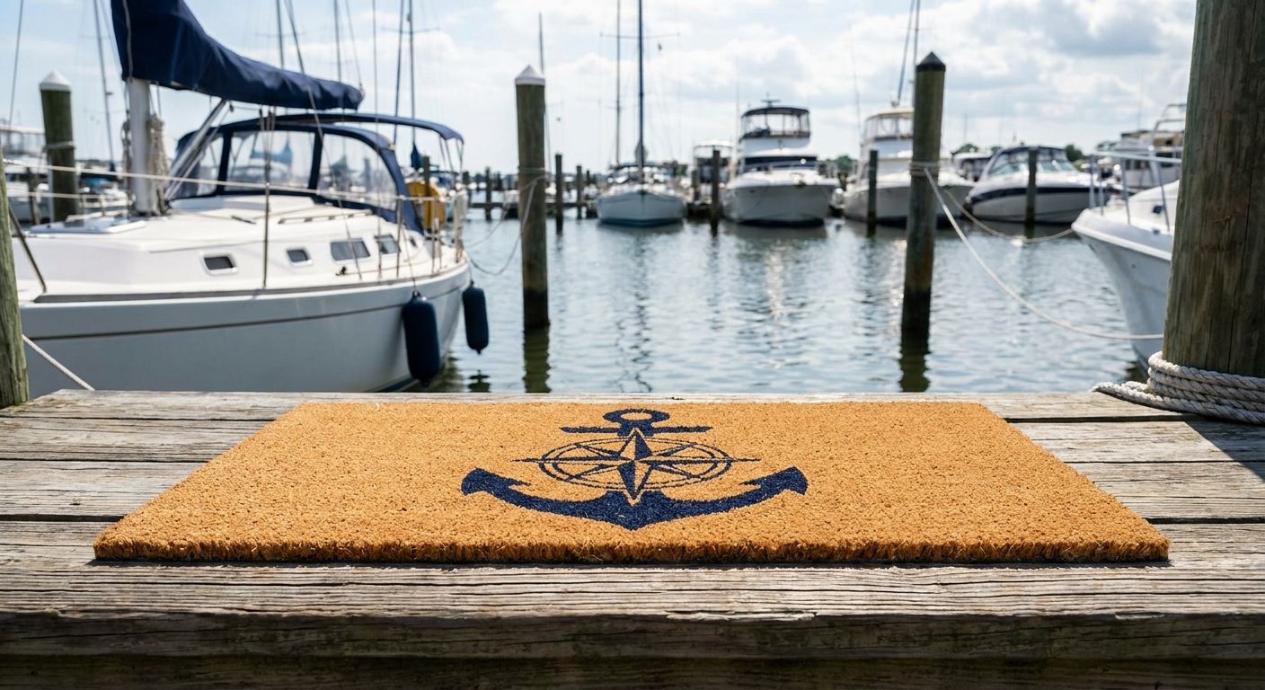 Nautical doormats for boat marinas