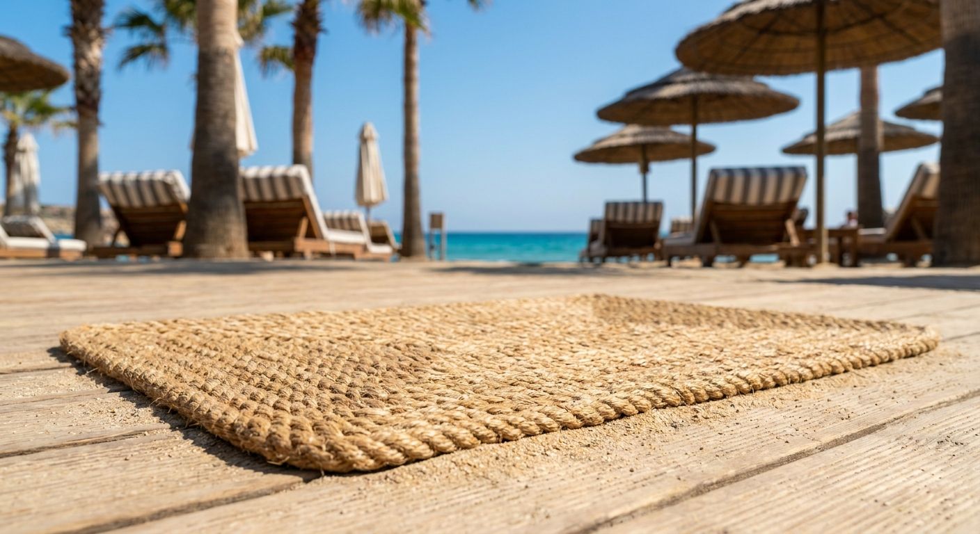 Rope doormats for beach club entrances