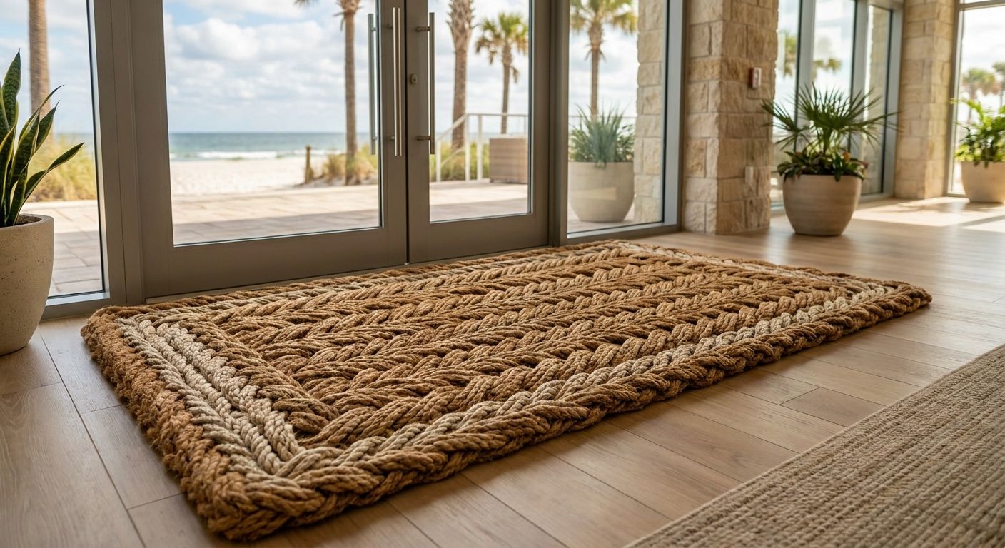 Rope doormats for beachfront hotel lobbies