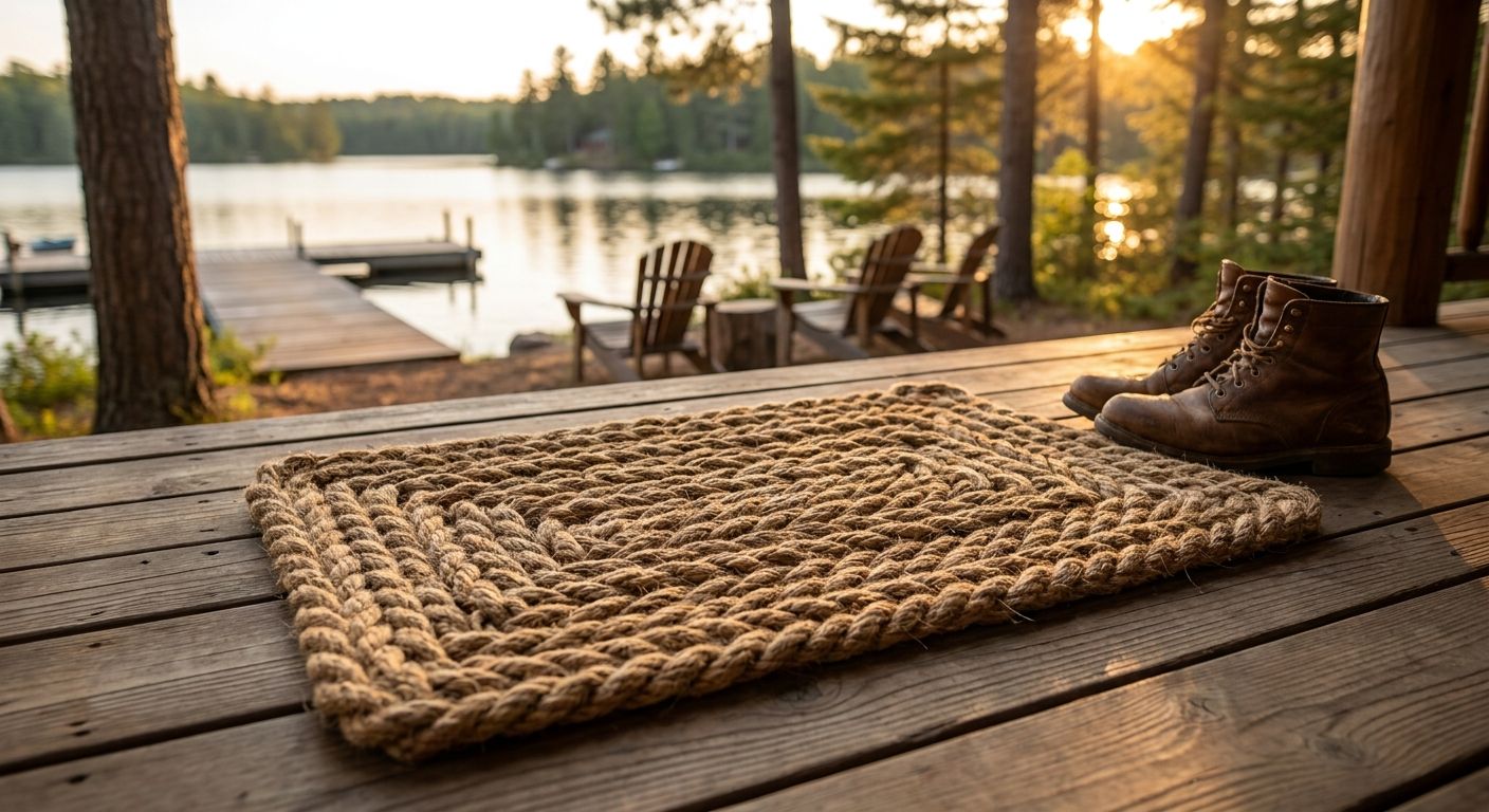Rope doormats for lake houses