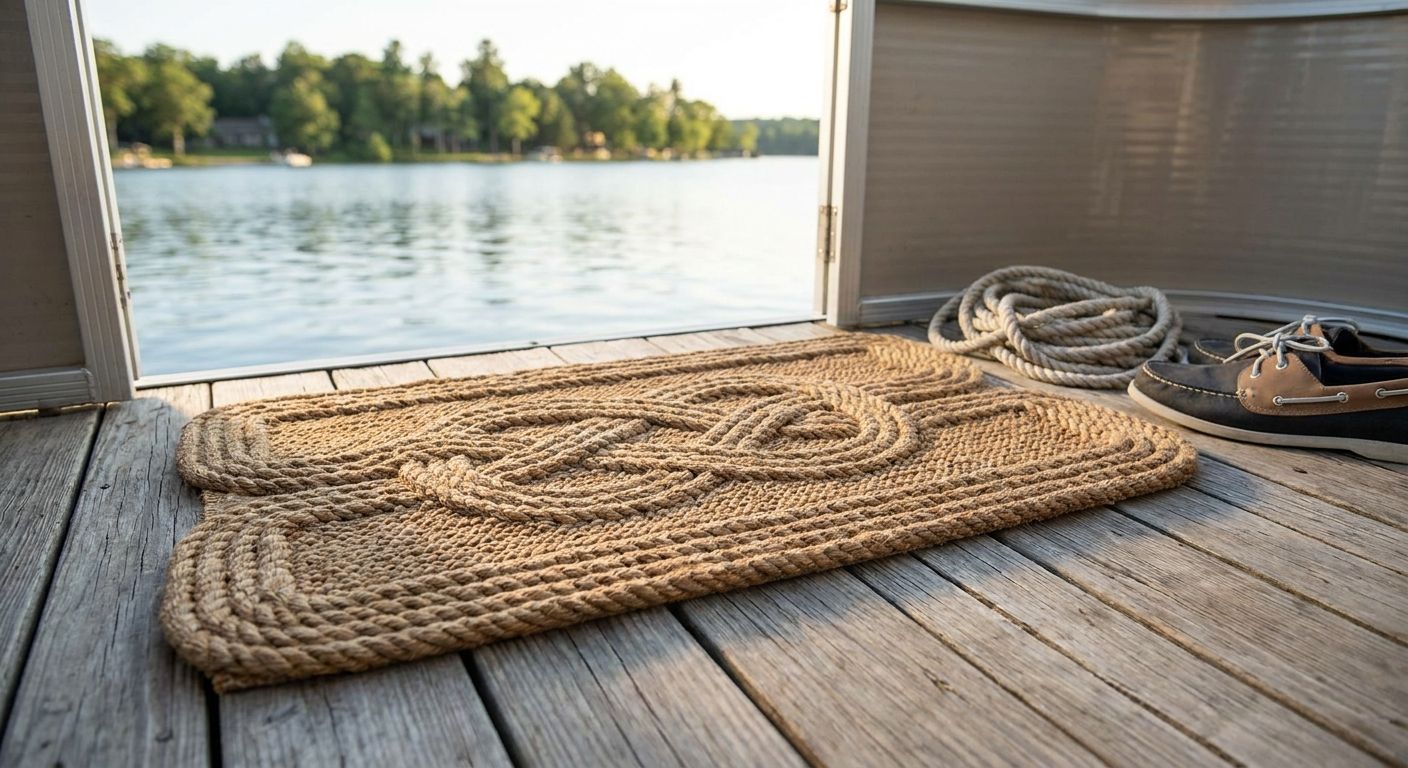 Rope doormats for pontoon boat owners