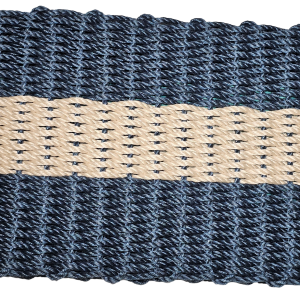 Navy Light Tan Stripe Lobster Rope Doormats of Florida