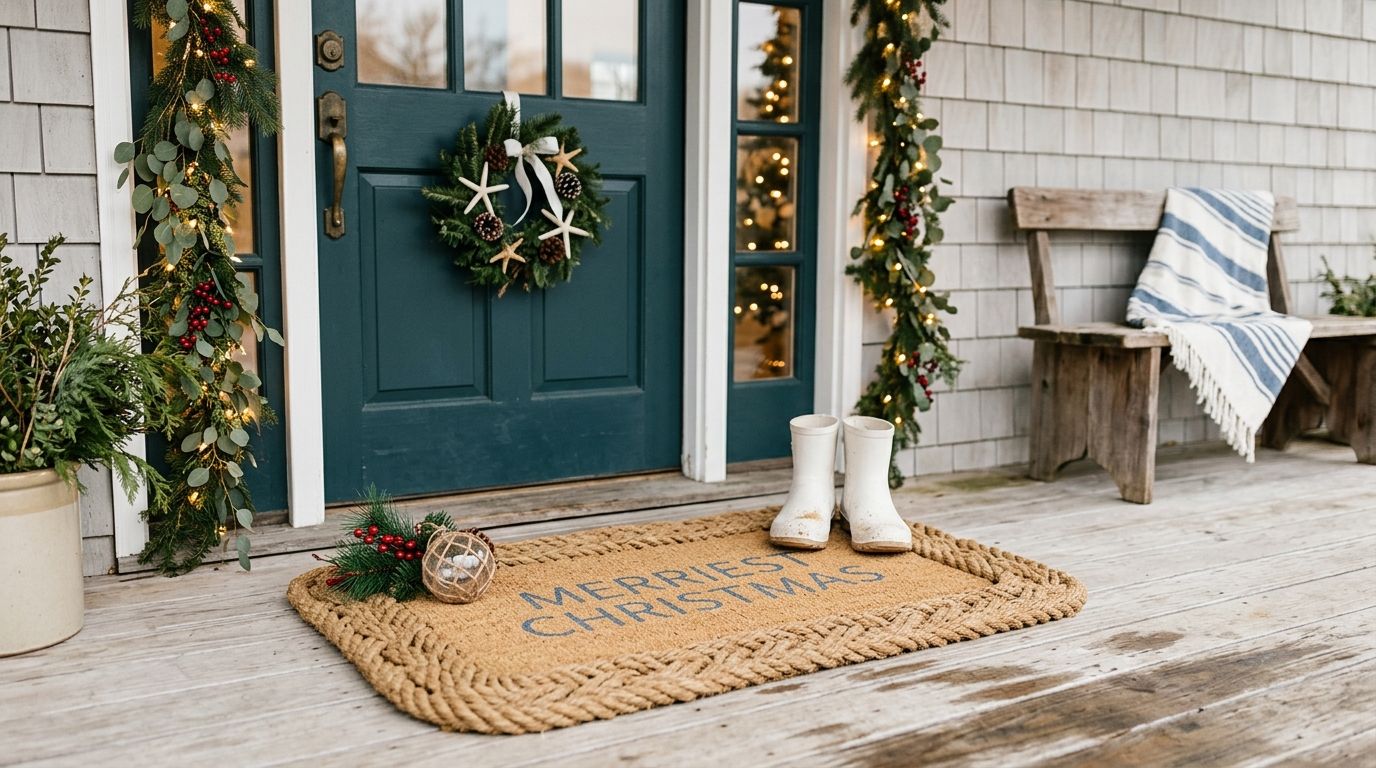 Best rope doormats for coastal Christmas decor