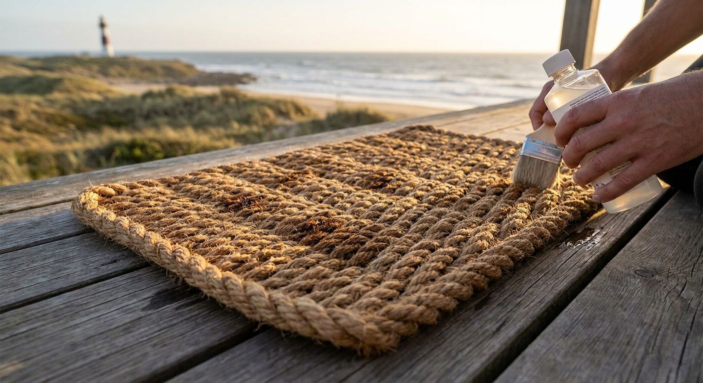How to prevent mildew on a coastal rope doormat