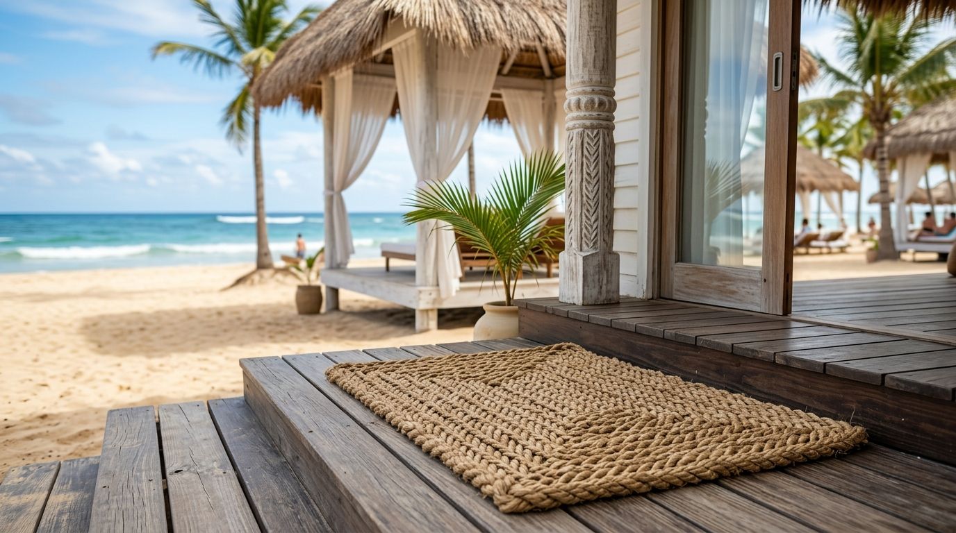 Rope doormats for beach cabana rental companies