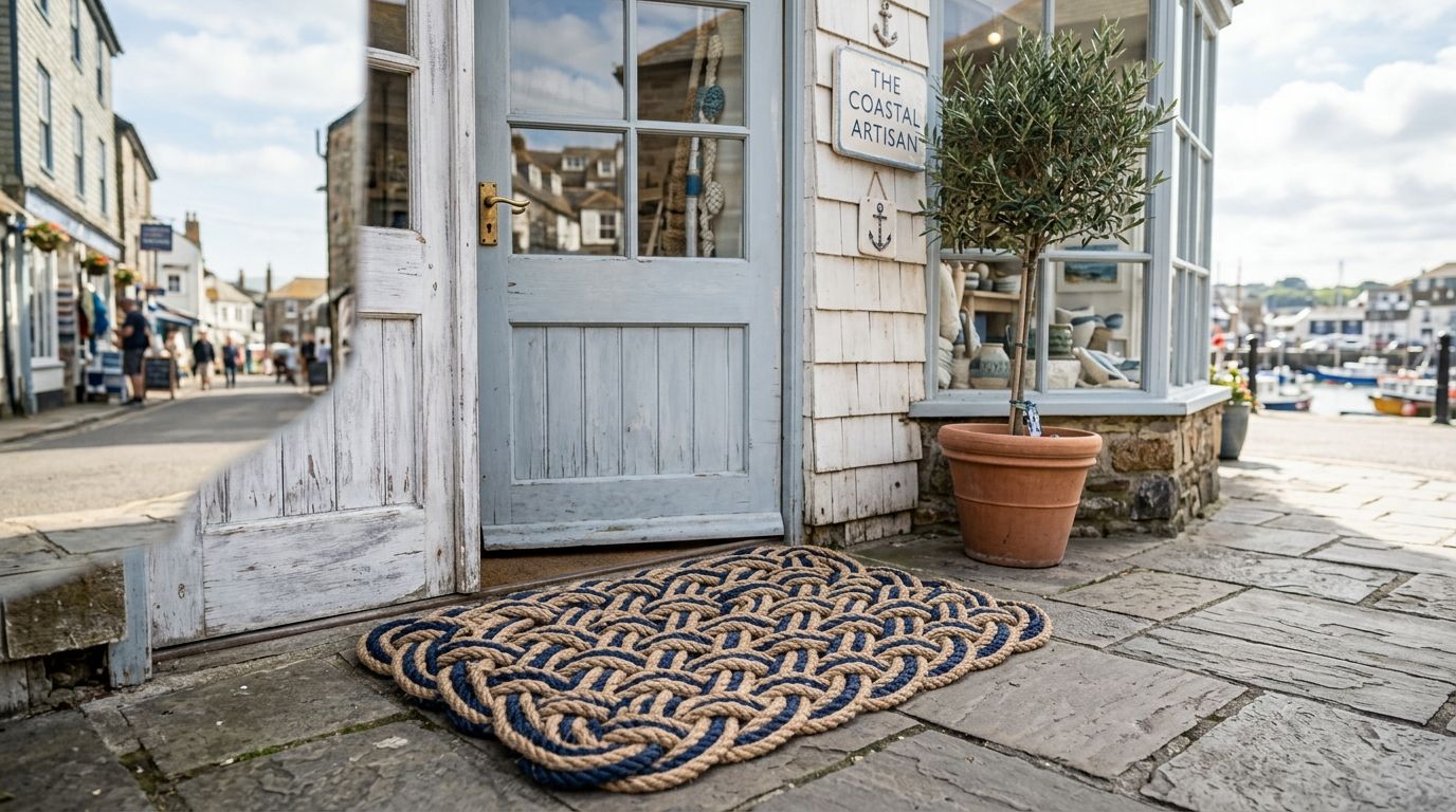 Rope doormats for coastal artisan boutiques